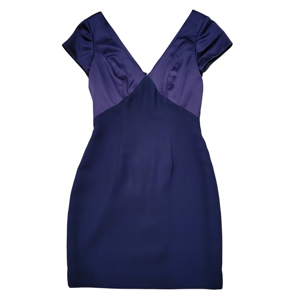Andrea Polizzi 6 Mini Dress Navy Blue Sleeveless Bodycon Formal Gown Rex Lester